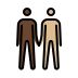 men holding hands, dark skin tone, medium-light skin tone